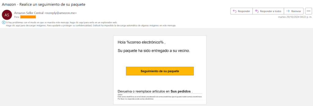 Ataques de phishing - Amazon 1