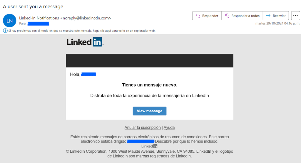 Ataques de phishing - LinkedIn