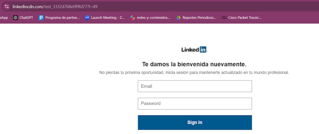 Ataques de phishing - LinkedIn2